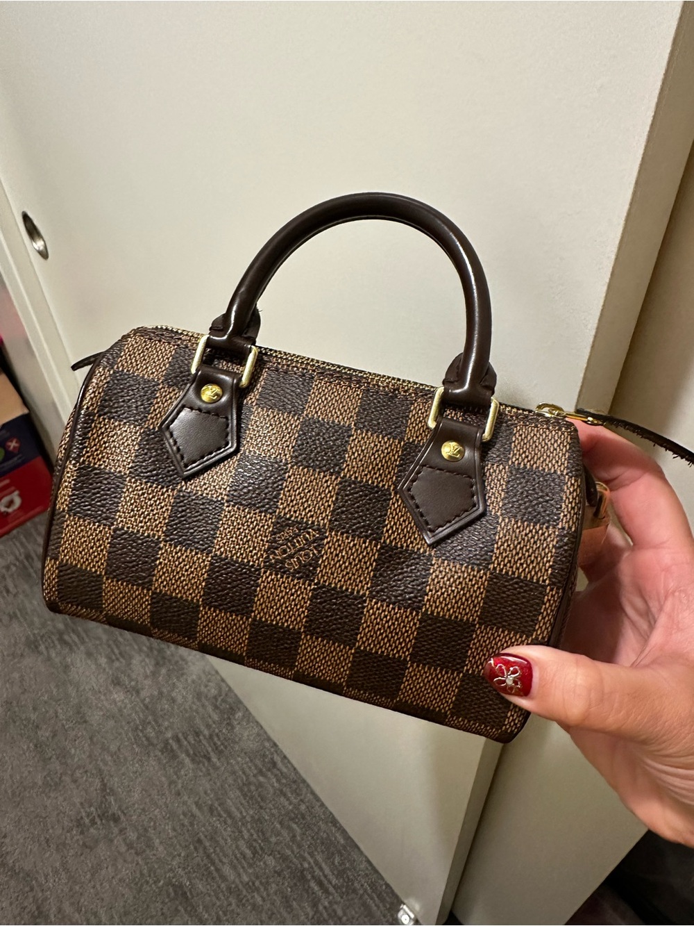Authentic Louis Vuitton Mini Speedy HL Damier Ebene